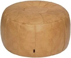 Thgonwid Unstuffed Moroccan Ottoman Pouf Cover, Ottoman Footstool Storage Solution, Bean Bag Chair, Foot Rest, Brown -Songmics Furniture Shop 417QIU4GfPL. AC