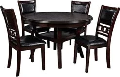 New Classic Furniture Gia 5-Piece Round Counter Height Set With 1 Dining Table And 4 Chairs, 42.25", Cherry -Songmics Furniture Shop 417RcPcBDCL. AC