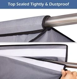 SLEEPING LAMB 43'' Garment Bag Organizer Storage With Clear PVC Windows Garment Rack Cover Well-Sealed Hanging Closet Cover For Suits Coats Jackets, Grey (Hanging Rod Not Included) 8 SLEEPING LAMB 43'' Garment Bag Organizer Storage With Clear PVC Windows Garment Rack Cover Well-Sealed Hanging Closet Cover For Suits Coats Jackets, Grey (Hanging Rod Not Included) -Songmics Furniture Shop 417TQu7Y4IL