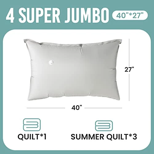 TAILI Fabric Vacuum Storage Bags For Comforters And Blankets, Space Saver Bags 4 Pack (40x27 Inch), Jumbo Vacuum Seal Bags For Bedding And Clothes, Waterproof, Wearproof, Punctureproof, Vacuum Compression Storage Bags 2 TAILI Fabric Vacuum Storage Bags For Comforters And Blankets, Space Saver Bags 4 Pack (40x27 Inch), Jumbo Vacuum Seal Bags For Bedding And Clothes, Waterproof, Wearproof, Punctureproof, Vacuum Compression Storage Bags - Image 2