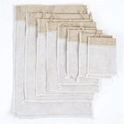 Egurs Burlap Bags With Drawstring 10 Pcs 9.8” X 13.8”/25x35cm Large Jute Gift Bags Linen Bag For Wedding Favors Party DIY Craft -Songmics Furniture Shop 417Y0C11irL