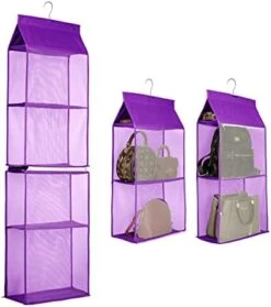 TABITORA Detachable Hanging Handbag Organizer Easy Unpack Hanging Organizer For Bags Purple 13 TABITORA Detachable Hanging Handbag Organizer Easy Unpack Hanging Organizer For Bags Purple -Songmics Furniture Shop 417lS fFOjL. AC