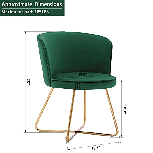 Duhome Accent Chair Vanity Chair Home OfficeMid-Century Modern Upholstered Leisure Club Dining Chairs Velvet Cushion For Living Room Bedroom Reception Area Dark Green 1pcs 2 Duhome Accent Chair Vanity Chair Home OfficeMid-Century Modern Upholstered Leisure Club Dining Chairs Velvet Cushion For Living Room Bedroom Reception Area Dark Green 1pcs - Image 2