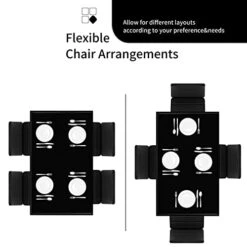 ROOIOME Gray Glass Dining Table Marbled Effect With Tempered Glass Top And Metal Frame And Leg, Gray Rectangle Kitchen Table For Restaurant (L X W X H) 51.20" * 27.5" * 29.5" 15 ROOIOME Gray Glass Dining Table Marbled Effect With Tempered Glass Top And Metal Frame And Leg, Gray Rectangle Kitchen Table For Restaurant (L X W X H) 51.20" * 27.5" * 29.5" -Songmics Furniture Shop 417oPXsxmsL