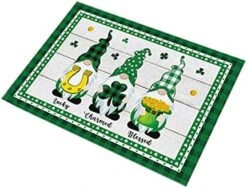 Factory Customized Green Tartan Ribbon Wired Gift Design Ribbon St. Patricks Day Ribbon Placement Mats For Dining Table Round (P, A) -Songmics Furniture Shop 417pjIo d5L. AC