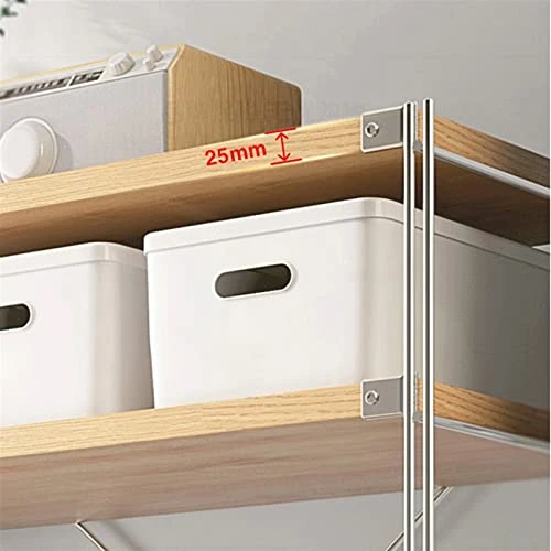 Microwave Oven Rack Japanese Minimalist Storage Rack, Multi-layer Kitchen Storage Rack, Floor To Floor Microwave Oven Storage Rack, Iron Art Splicing Bookshelf Kitchen Storage Rack ( Color : Brass , S 2 Microwave Oven Rack Japanese Minimalist Storage Rack, Multi-layer Kitchen Storage Rack, Floor To Floor Microwave Oven Storage Rack, Iron Art Splicing Bookshelf Kitchen Storage Rack ( Color : Brass , S - Image 2