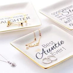 Simple Plus+ Gifts For Auntie From Niece Or Nephew-Ceramic Ring Ornament Plate Decorative Trinket Plate-Best Auntie Ever-for Aunt’s Birthday,Mother’s Day,Thanksgiving (Auntie) 9 Simple Plus+ Gifts For Auntie From Niece Or Nephew-Ceramic Ring Ornament Plate Decorative Trinket Plate-Best Auntie Ever-for Aunt’s Birthday,Mother’s Day,Thanksgiving (Auntie) -Songmics Furniture Shop 4180GRgvikL