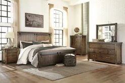 Signature Design By Ashley Lakeleigh Rustic Industrial 7 Drawer Dresser, Dark Brown -Songmics Furniture Shop 4181tet9eoL