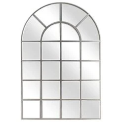 Empire Art Direct Wall, Arch Window Panel, 0.25"-Beveled Modern Mirror For Bathroom,Vanity,Bedroom,Ready To Hang, 30" X 44", Clear