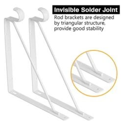 4Pack Closet Shelf Brackets, Heavy Duty Closet Rod & Shelf Brackets, 11 Inch Closet Brackets With Rod Holder, Hanger Pole Support Bracket For Clothes, Wall Mount Closet Rod Brackets With Screws-White -Songmics Furniture Shop 418D49EkifL
