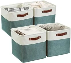DECOMOMO Storage Bins | Fabric Storage Basket For Shelves For Organizing Closet Shelf Nursery Toy | Decorative Large Linen Closet Organizer Bins With Handles (Grey And White, Large - 3 Pack) -Songmics Furniture Shop 418FdPPhpML. AC