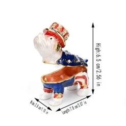 Furuida Cute Magic Dog Jewelry Trinket Box With Hinged Classic Animal Collectible Luxurious Gift For Family