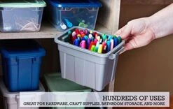 Organize Your Home Small Spaces Colorful Storage Bins With Lids, 6 Pack, Stackable Small Plastic Containers For Organization And Storage, Great For Home Or Office, 1.7 Quart Bins With Lids -Songmics Furniture Shop 418Lzm8YRTL