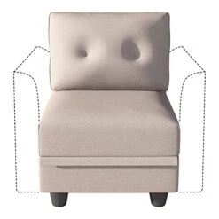 LLappuil Modular Sofa Middle Module With Storage For Customizable Sectional Couch, Accent Armless Chair, Waterproof, Anti-Scratch And Antistatic Fabric Sectional, Brown 18 LLappuil Modular Sofa Middle Module With Storage For Customizable Sectional Couch, Accent Armless Chair, Waterproof, Anti-Scratch And Antistatic Fabric Sectional, Brown -Songmics Furniture Shop 418R16qER2L