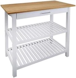 Casual Home Solid Hardwood Top, Natural/White, 40" W (373-91) Kitchen Island, Natural&White 21 Casual Home Solid Hardwood Top, Natural/White, 40" W (373-91) Kitchen Island, Natural&White -Songmics Furniture Shop 418cTkjNrjL. AC