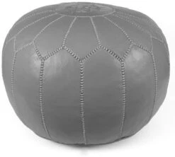 Mina Stuffed Moroccan Leather Pouf Ottoman, 20" Diameter And 13" Height (Brown) -Songmics Furniture Shop 418e53RgNuL. AC