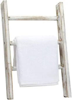 MyGift 16 Inch Rustic Whitewashed Wood Countertop Kitchen Towel Ladder With 3 Rungs, Farmhouse Bathroom Hand Towel Holder Rack 9 MyGift 16 Inch Rustic Whitewashed Wood Countertop Kitchen Towel Ladder With 3 Rungs, Farmhouse Bathroom Hand Towel Holder Rack -Songmics Furniture Shop 418ez9iccFL. AC