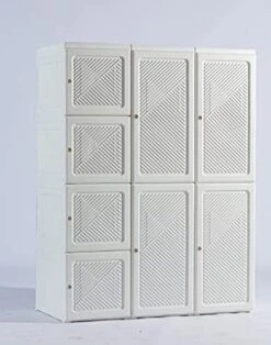 AWONGBOX Portable Wardrobe Closets - 14"x20" Depth (12 Cubes) Cube Storage, Bedroom Armoire, Storage Organizer, Clothes Dresser, Closet Storage Organizer, White -Songmics Furniture Shop 418hj4Yl3XL