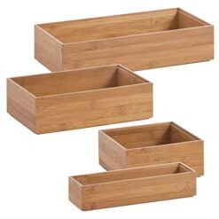 Zeller Storage Box Bamboo , Multi-Colour 30 X 15 X 7 Cm 13333 -Songmics Furniture Shop 418lo8z50YL
