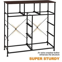 REAHOME 9 Drawer Dresser For Bedroom Faux Leather Chest Of Drawers Closets Large Capacity Organizer Tower Steel Frame Wooden Top Living Room Entryway Office (Rustic Brown) RZP9B1 -Songmics Furniture Shop 418nbnwDf0L