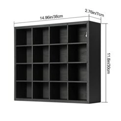 B4Life Tie Rack Wall Mounted Tie Box,Tie Organizer Tie Display Racks For Wall, Bamboo Tie Storage Tie Organizer For Men Tie Holder Wall Mount(Storage 16 Ties,Black) -Songmics Furniture Shop 418w7T0WGRL