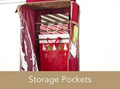 Covermates Keepsakes Hanging Gift Wrap Storage Bag – Holds Up To 20 Rolls - Interior Pockets For Accessories - Holiday Storage-Red -Songmics Furniture Shop 418xqigaF9L