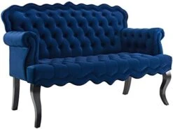 Modway Viola Tufted Velvet Modern Chesterfield Style Settee Loveseat In Navy 12 Modway Viola Tufted Velvet Modern Chesterfield Style Settee Loveseat In Navy -Songmics Furniture Shop 419 4 4n84L. AC