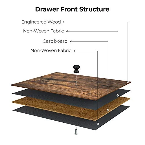 SONGMICS Narrow Dresser, Vertical Storage Unit With 4 Fabric Drawers, For Small Spaces And Gaps, Metal Frame, Slim Storage Tower, For Living Room, Laundry, Closet, Rustic Brown And Black ULGS041B01 5 SONGMICS Narrow Dresser, Vertical Storage Unit With 4 Fabric Drawers, For Small Spaces And Gaps, Metal Frame, Slim Storage Tower, For Living Room, Laundry, Closet, Rustic Brown And Black ULGS041B01 - Image 5