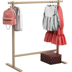 VOGUSLAND Dress Up Rack, Child Garment Rack, Kids Clothing Rack For Small Space (37.5" W X 17.5" D X 38.5" H)