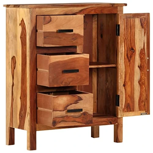 BDBHAVB Hutch For Kitchen Storage, Storage Cabinet, Sideboard, Strong And Sturdy Suitable For Kitchen, Dining Room, Living Room 25.6"x11.8"x31.5" Solid Sheesham Wood 4 BDBHAVB Hutch For Kitchen Storage, Storage Cabinet, Sideboard, Strong And Sturdy Suitable For Kitchen, Dining Room, Living Room 25.6"x11.8"x31.5" Solid Sheesham Wood - Image 4