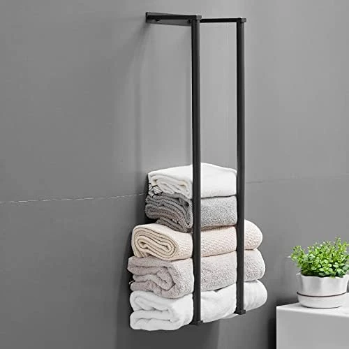 Towel Racks For Bathroom, NEWRAIN Rolled Towel Storage Wall Mounted Bath Towel Holder For Folded Large Towel Washcloths, Bathroom Organizing Brushed Gold 8 Towel Racks For Bathroom, NEWRAIN Rolled Towel Storage Wall Mounted Bath Towel Holder For Folded Large Towel Washcloths, Bathroom Organizing Brushed Gold - Image 8