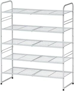 SUFAUY 3-Tier Shoe Rack, Stackable Shoe Shelf Storage Organizer For Entryway Closet, Extra Large Capacity, Wire Grid, Bronze 22 SUFAUY 3-Tier Shoe Rack, Stackable Shoe Shelf Storage Organizer For Entryway Closet, Extra Large Capacity, Wire Grid, Bronze -Songmics Furniture Shop 419M2MEMumL. AC