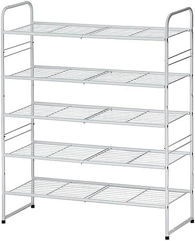 SUFAUY 3-Tier Shoe Rack, Stackable Shoe Shelf Storage Organizer For Entryway Closet, Extra Large Capacity, Wire Grid, Bronze 8 SUFAUY 3-Tier Shoe Rack, Stackable Shoe Shelf Storage Organizer For Entryway Closet, Extra Large Capacity, Wire Grid, Bronze - Image 8