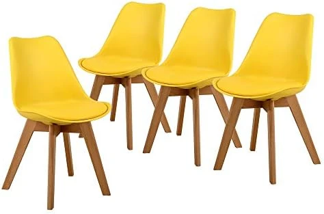 NOBPEINT Mid Century Dining Chairs,Set Of 4(Black) 8 NOBPEINT Mid Century Dining Chairs,Set Of 4(Black) - Image 8