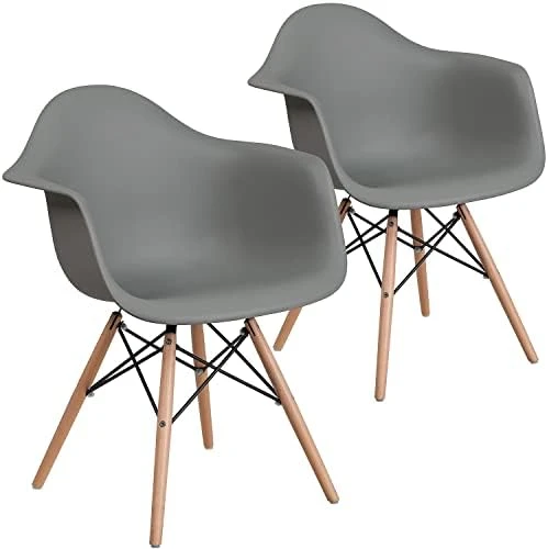 Flash Furniture Alonza Series Navy Plastic Chair With Wooden Legs 12 Flash Furniture Alonza Series Navy Plastic Chair With Wooden Legs - Image 12