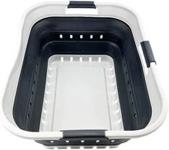 SAMMART 42L (11 Gallon) Collapsible Plastic Laundry Basket - Foldable Pop Up Storage Container/Organizer - Portable Washing Tub - Space Saving Hamper/Basket (Grey/Pale Pink) -Songmics Furniture Shop 419UJVUmZL. AC