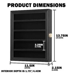 Minifigures Dimensions Display Case Thimble Wall Cabinet LG-CN30 (Black) -Songmics Furniture Shop 419UZQBX9oL