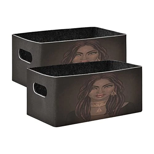 African American Pretty Girl Storage Basket Felt Storage Bin Collapsible Towel Storage Toy Storage Box Organizer For Kids Bedroom Magazine 1 African American Pretty Girl Storage Basket Felt Storage Bin Collapsible Towel Storage Toy Storage Box Organizer For Kids Bedroom Magazine