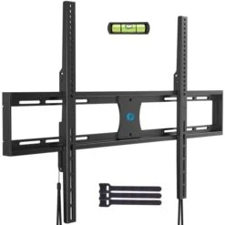 Pipishell Low Profile Fixed TV Wall Mount Bracket Ultra Slim For Most 42-90 Inch LCD OLED QLED 4K Plasma Flat Curved Screen TVs Up To132lbs Max VESA 800x600mm, Fits 16", 18", 24" Wood Studs