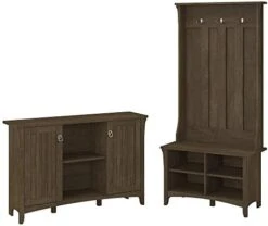 Bush Furniture Salinas Entryway Storage Set With Hall Tree, Shoe Bench And Accent Cabinet, Reclaimed Pine -Songmics Furniture Shop 419Zcl1j7hL. AC