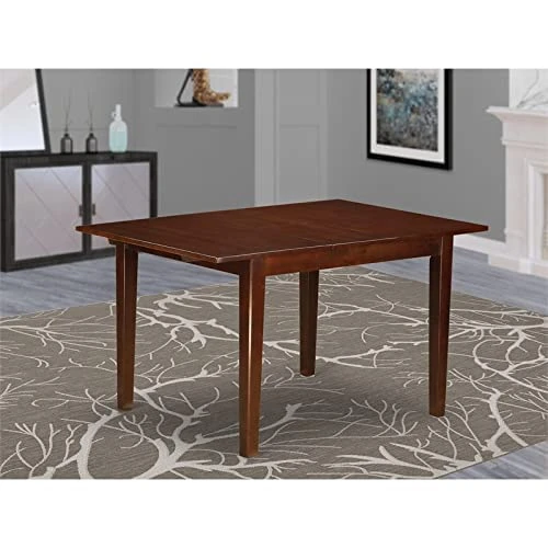 East West Furniture Modern Kitchen NFT-MAH-T Dinning Room Table Rectangular Tabletop And 53.5x31.5x29-Mahogany Finish & DUC-MAH-LC Dudley Kitchen Dining Chairs, Set Of 2, Mahogany 2 East West Furniture Modern Kitchen NFT-MAH-T Dinning Room Table Rectangular Tabletop And 53.5x31.5x29-Mahogany Finish & DUC-MAH-LC Dudley Kitchen Dining Chairs, Set Of 2, Mahogany - Image 2