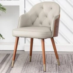 LUNLING Mid Century Modern Dining Chairs Orange Faux Leather Upholstered Chair With Walnut Wood Frame For Kitchen Dining Living Room Chairs(Orange 1PCS) 17 LUNLING Mid Century Modern Dining Chairs Orange Faux Leather Upholstered Chair With Walnut Wood Frame For Kitchen Dining Living Room Chairs(Orange 1PCS) -Songmics Furniture Shop 419hsiJrqGL. AC 1