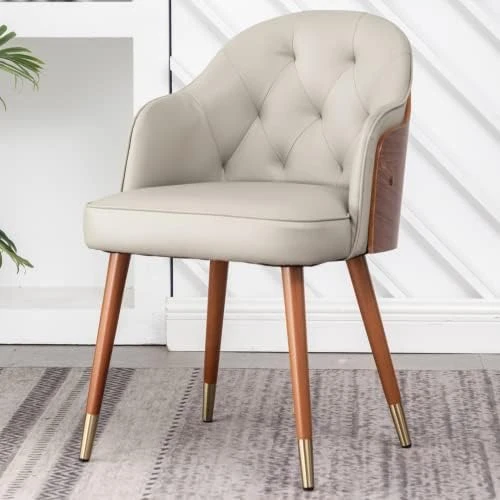 LUNLING Mid Century Modern Dining Chairs Orange Faux Leather Upholstered Chair With Walnut Wood Frame For Kitchen Dining Living Room Chairs(Orange 1PCS) 8 LUNLING Mid Century Modern Dining Chairs Orange Faux Leather Upholstered Chair With Walnut Wood Frame For Kitchen Dining Living Room Chairs(Orange 1PCS) - Image 8