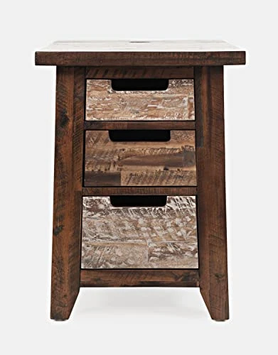 Jofran Painted Canyon End USB Charging Station Table, Power Chairside 2 Jofran Painted Canyon End USB Charging Station Table, Power Chairside - Image 2