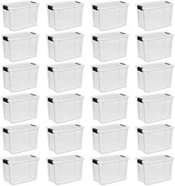 Sterilite 30 Quart Clear Plastic Stackable Storage Container Bin Box Tote With White Latching Lid Organizing Solution For Home & Classroom, 24 Pack 21 Sterilite 30 Quart Clear Plastic Stackable Storage Container Bin Box Tote With White Latching Lid Organizing Solution For Home & Classroom, 24 Pack -Songmics Furniture Shop 419oGLfeHPL. AC