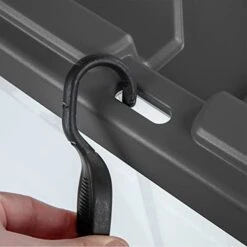 Sterilite 160 Quart Latching Stackable Bedroom Closet Playroom Wheeled Storage Box Container Bin With Gray Lid And Clear Sides, 2 Pack -Songmics Furniture Shop 419ortG2mDL