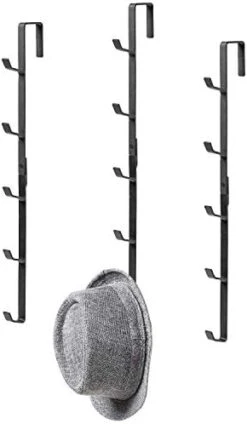 MyGift Black Metal Over The Door Hooks Heavy Duty Hanger For Hats, Coat, Scarf, And Purse, Door Hanging Rack With 5 Hooks, Set Of 2 -Songmics Furniture Shop 419rbBxTgaL. AC