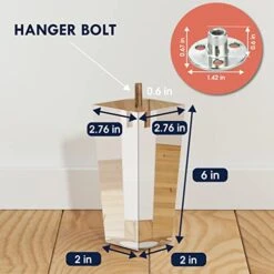Ornavo Home Set Of 4 Square Mid-Century Modern 6 Inch Clear Acrylic Furniture Legs Replacement For Sofa, Couch, Armchair And Ottoman -Songmics Furniture Shop 419yzbKB73L