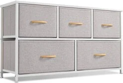 Cubiker Dresser Storage Organizer, 5 Drawer Dresser Tower Unit For Bedroom Hallway Entryway Closets, Small Dresser Clothes Storage With Wide Sturdy Steel Frame Wood Top, Black Grey 15 Cubiker Dresser Storage Organizer, 5 Drawer Dresser Tower Unit For Bedroom Hallway Entryway Closets, Small Dresser Clothes Storage With Wide Sturdy Steel Frame Wood Top, Black Grey -Songmics Furniture Shop 419zOdoo3GL. AC