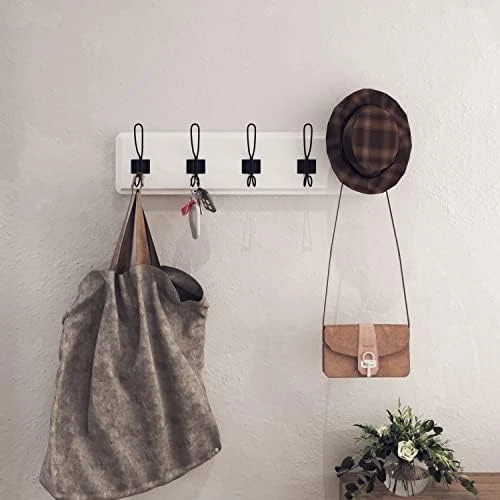 Rustic Coat Rack With 5 Hooks – Rustic Brown Wall Mounted 24" Coat Rack - Solid Pine Wood Entryway Hanger For Hanging Clothes, Hats, Purse, Keys - Vintage Farmhouse Coat Rack For Kitchen, Bedroom 7 Rustic Coat Rack With 5 Hooks – Rustic Brown Wall Mounted 24" Coat Rack - Solid Pine Wood Entryway Hanger For Hanging Clothes, Hats, Purse, Keys - Vintage Farmhouse Coat Rack For Kitchen, Bedroom - Image 7
